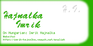 hajnalka imrik business card